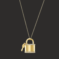 Golden Lock & Key Necklace