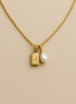 The Letter & Pearl Charm Necklace